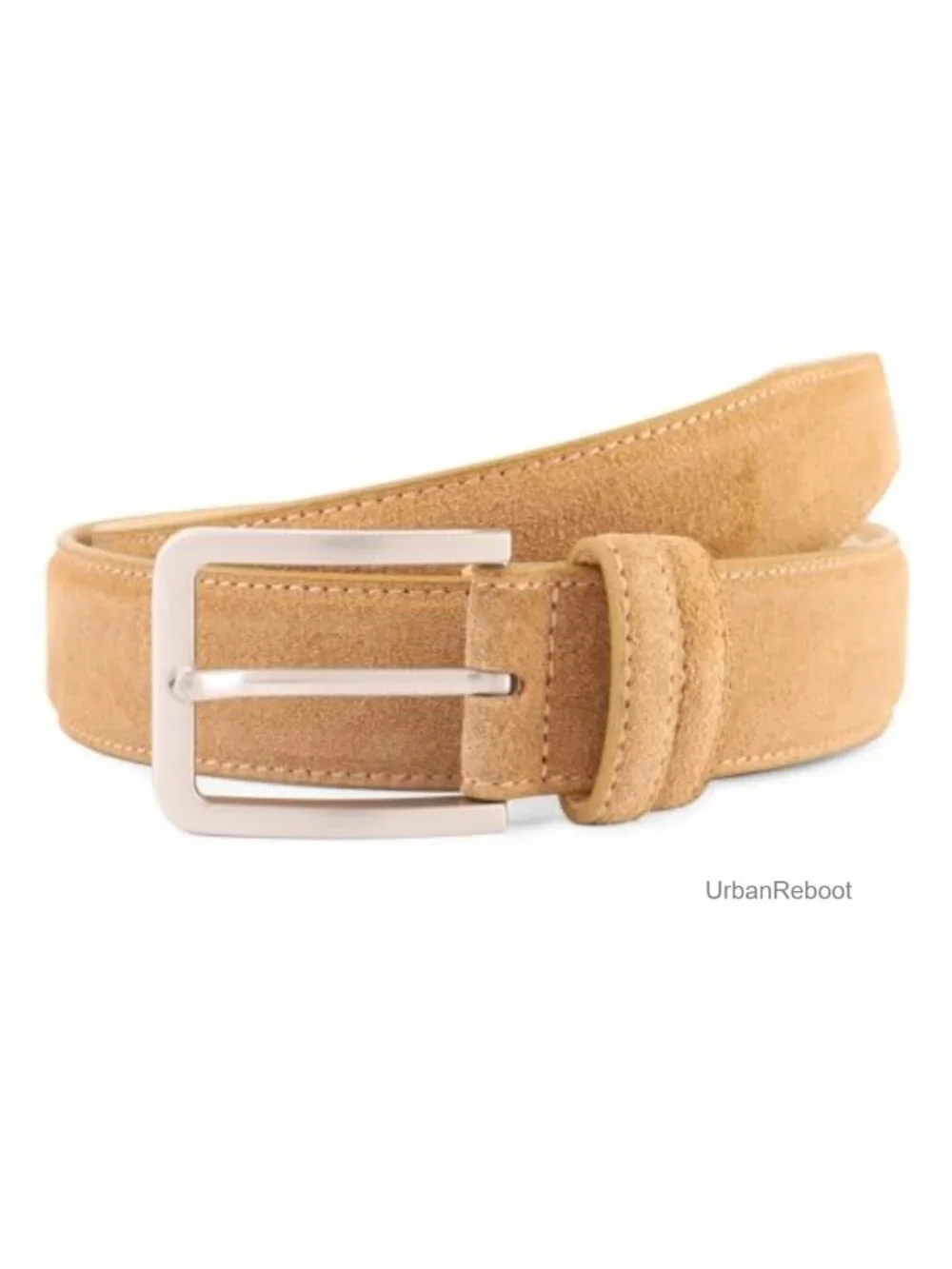 Men's Genuine Suede Leather Belt 1 3/8